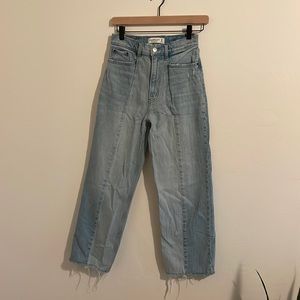 Abercrombie crop wide leg ultra high rise jeans